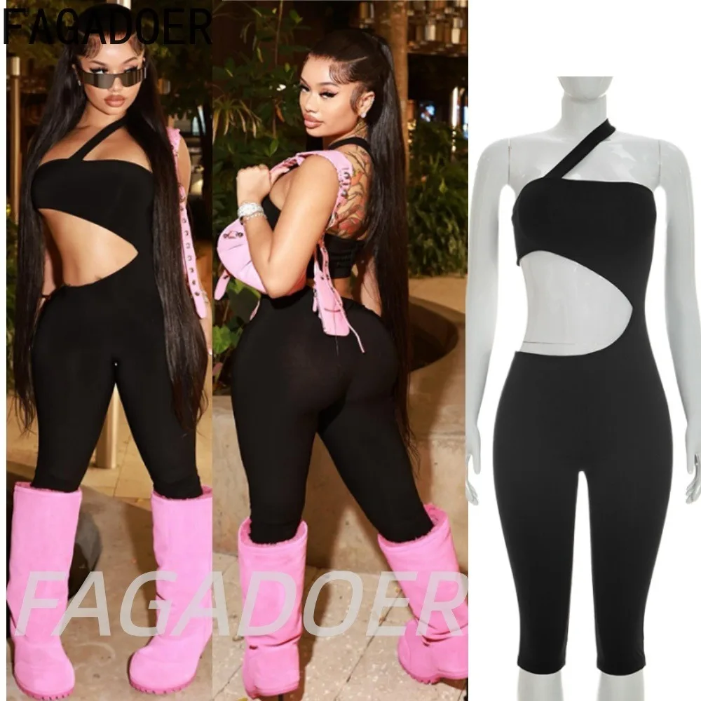 FAGADOER Sexy Halter Tube Backless Rompers for Women Fashion Waist Hollow Out Bodycon Jumpsuits Streetwear Club Playsuits
FAGADOER Sexy Halter Tube Backless Rompers for Women Fashion Waist Hollow Out Bodycon Jumpsuits Streetwear Club Playsuits