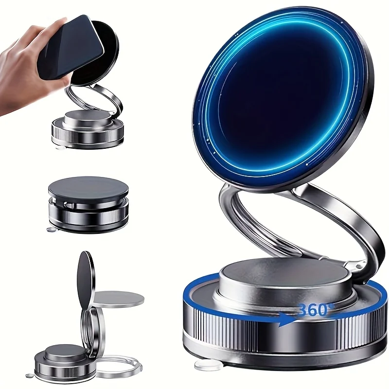 Vacuum Magnetic Phone Holder, Single-Hand Operation Foldable Adjustable Magnetic Stand, 360 ° Rotation Suitable for Car/Bathro
Vacuum Magnetic Phone Holder, Single-Hand Operation Foldable Adjustable Magnetic Stand, 360 ° Rotation Suitable for Car/Bathro