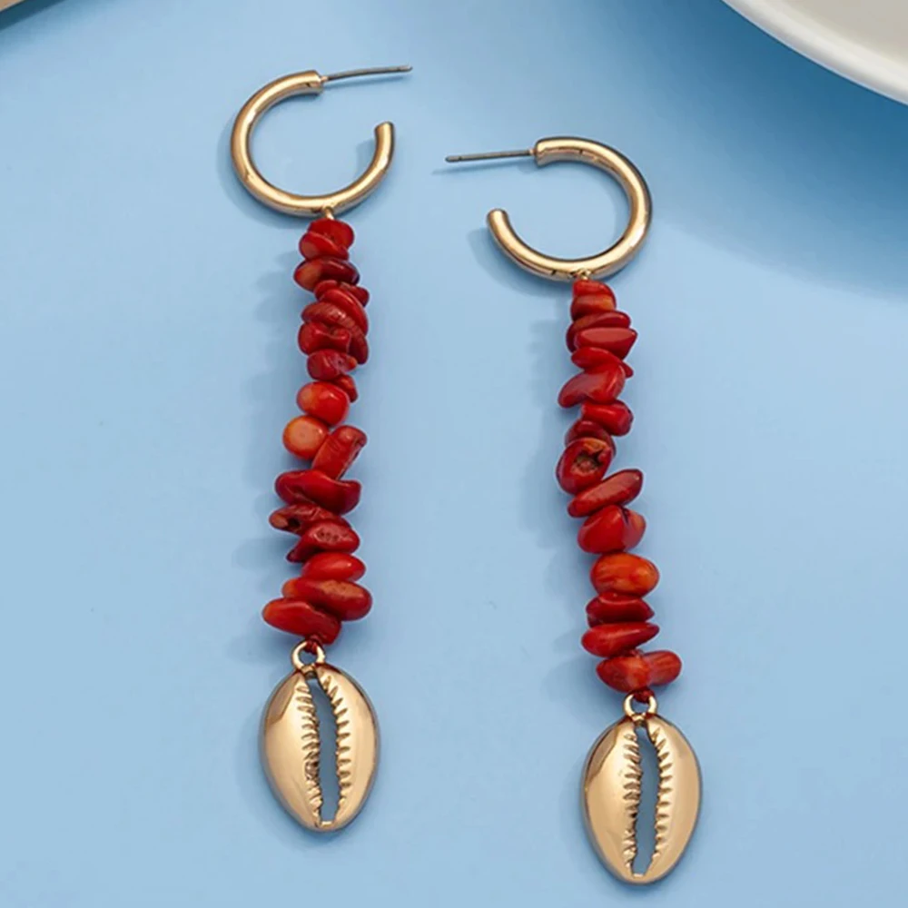 Boho Red Coral Dangle Earrings Elegant Handmade Beaded Earrings for Women Teen Girls fashion appeal
Boho Red Coral Dangle Earrings Elegant Handmade Beaded Earrings for Women Teen Girls fashion appeal