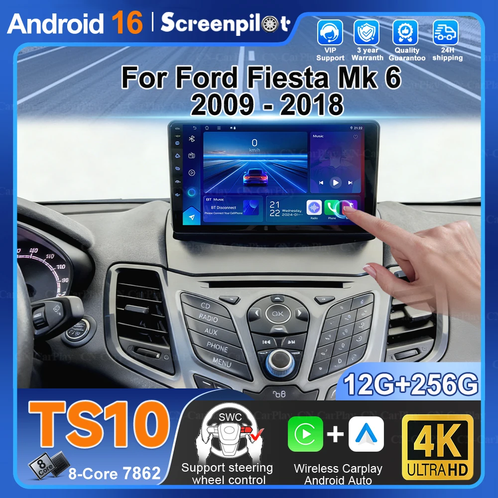 For Ford Fiesta Mk 6 2009 2010 2011 2012 2013 2014 -2018 Android16 Carplay Auto Multimedia Car Radio Player Wifi+5g Dsp Gps 2din
For Ford Fiesta Mk 6 2009 2010 2011 2012 2013 2014 -2018 Android16 Carplay Auto Multimedia Car Radio Player Wifi+5g Dsp Gps 2din