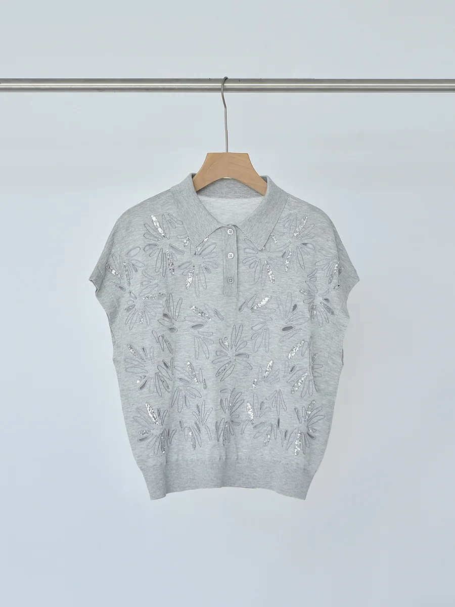 Spring Summer Women's New Arrival Embroidered Hollow Print Silk Linen Knitted Sweater Lel Collar Batwing Sleeve Slim Top
Spring Summer Women's New Arrival Embroidered Hollow Print Silk Linen Knitted Sweater Lel Collar Batwing Sleeve Slim Top
