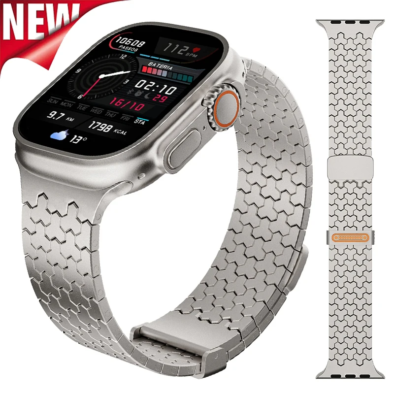 Магнитный металлический ремешок для Apple Watch Ultra 3/2/1 49 мм 11 10 42/46 мм 9 8 7 41/45 мм Ремешок для браслета Iwatch Series 6 SE 5 40/44 мм
Магнитный металлический ремешок для Apple Watch Ultra 3/2/1 49 мм 11 10 42/46 мм 9 8 7 41/45 мм Ремешок для браслета Iwatch Series 6 SE 5 40/44 мм
