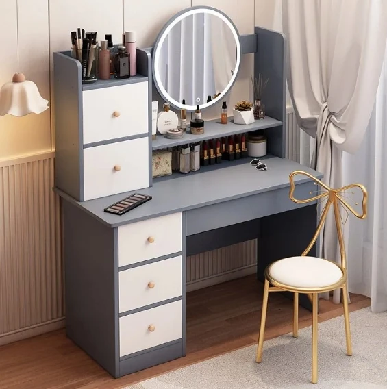 *Modern Simple Bedroom Dressing Table with Lighted Mirror Home Storage Cabinet for Hotel Use Feature for Female
*Modern Simple Bedroom Dressing Table with Lighted Mirror Home Storage Cabinet for Hotel Use Feature for Female