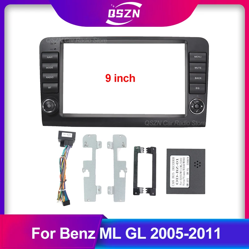 2 Din 9 Inch Fascia Frame Adapter For Benz ML GL 2005-2011 Dash Audio Fitting Panel Frame Kit Original car style with buttons
2 Din 9 Inch Fascia Frame Adapter For Benz ML GL 2005-2011 Dash Audio Fitting Panel Frame Kit Original car style with buttons