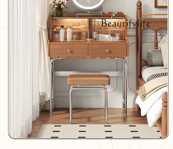 French Ancient Style Solid Wood Dressing Table Storage Cabinet Integrated Small Apartment Bedroom Makeup Table with Mirror
French Ancient Style Solid Wood Dressing Table Storage Cabinet Integrated Small Apartment Bedroom Makeup Table with Mirror