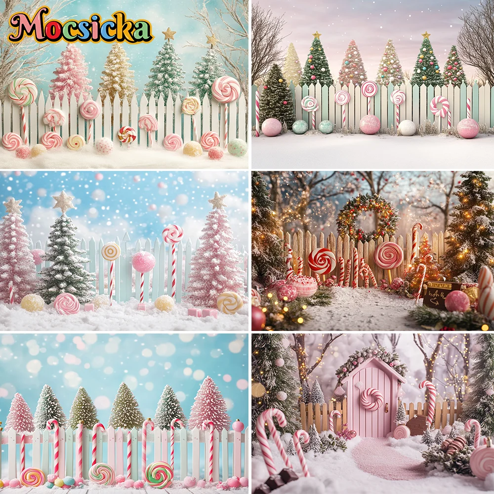 Mocsicka Pink Candy Castle Christmas Xmas Tree Photography Backdrop 2025 New Year Party Background Fence Studio Photo Backdrops
Mocsicka Pink Candy Castle Christmas Xmas Tree Photography Backdrop 2025 New Year Party Background Fence Studio Photo Backdrops