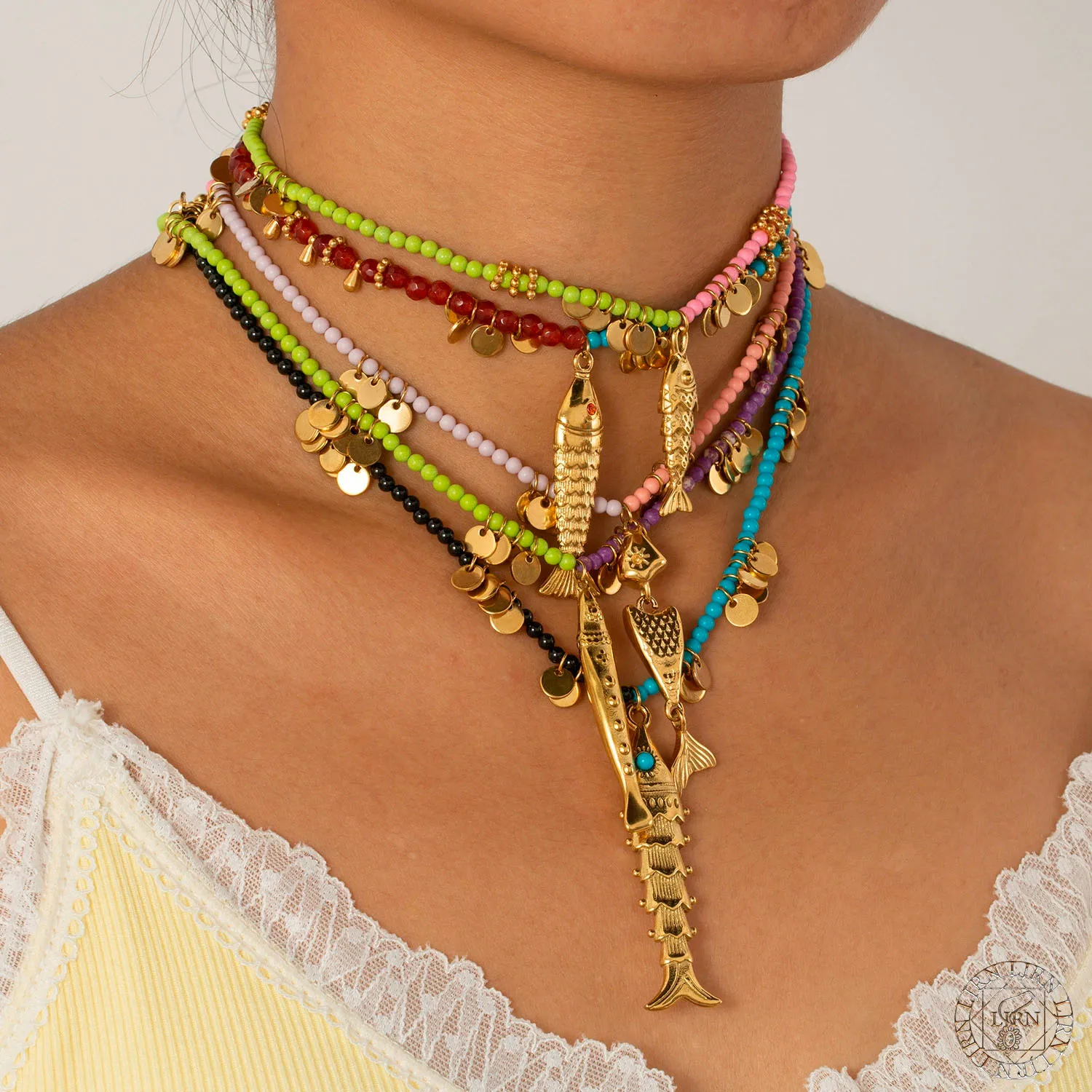 2025 New Necklace Colorful Fish Stainless Steel Trendy Metal Jewelry Handmade Colored Beaded Choker Women Accessories Gift
2025 New Necklace Colorful Fish Stainless Steel Trendy Metal Jewelry Handmade Colored Beaded Choker Women Accessories Gift
