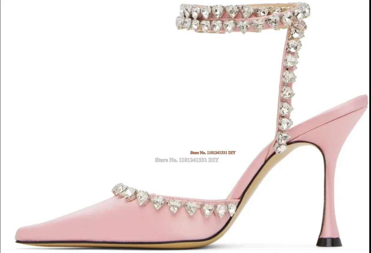 Pink Satin High Heel Party Shoes Big Heart Gemstone Thin High Heel Pumps Women Pointed Toe Stiletto Heeled Ladies Wedding Shoes
Pink Satin High Heel Party Shoes Big Heart Gemstone Thin High Heel Pumps Women Pointed Toe Stiletto Heeled Ladies Wedding Shoes