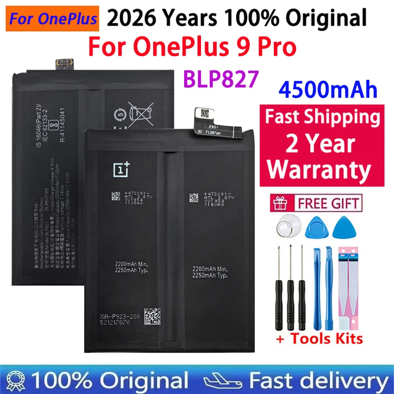 100% Original New High Quality BLP827 Capacity 4500mAh Phone Replacement Battery For OnePlus 9Pro One Plus 9 Pro Batteries Tools
100% Original New High Quality BLP827 Capacity 4500mAh Phone Replacement Battery For OnePlus 9Pro One Plus 9 Pro Batteries Tools
