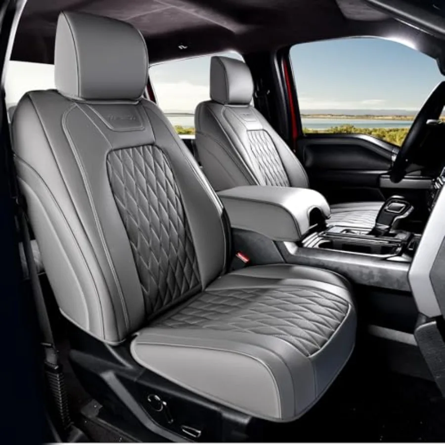 Leather Car Seat Cover Custom Fit for Ford F150 Front Pair 2015-2026 F150 2017-2026 F250 F350 F450 Waterproof Gray
Leather Car Seat Cover Custom Fit for Ford F150 Front Pair 2015-2026 F150 2017-2026 F250 F350 F450 Waterproof Gray