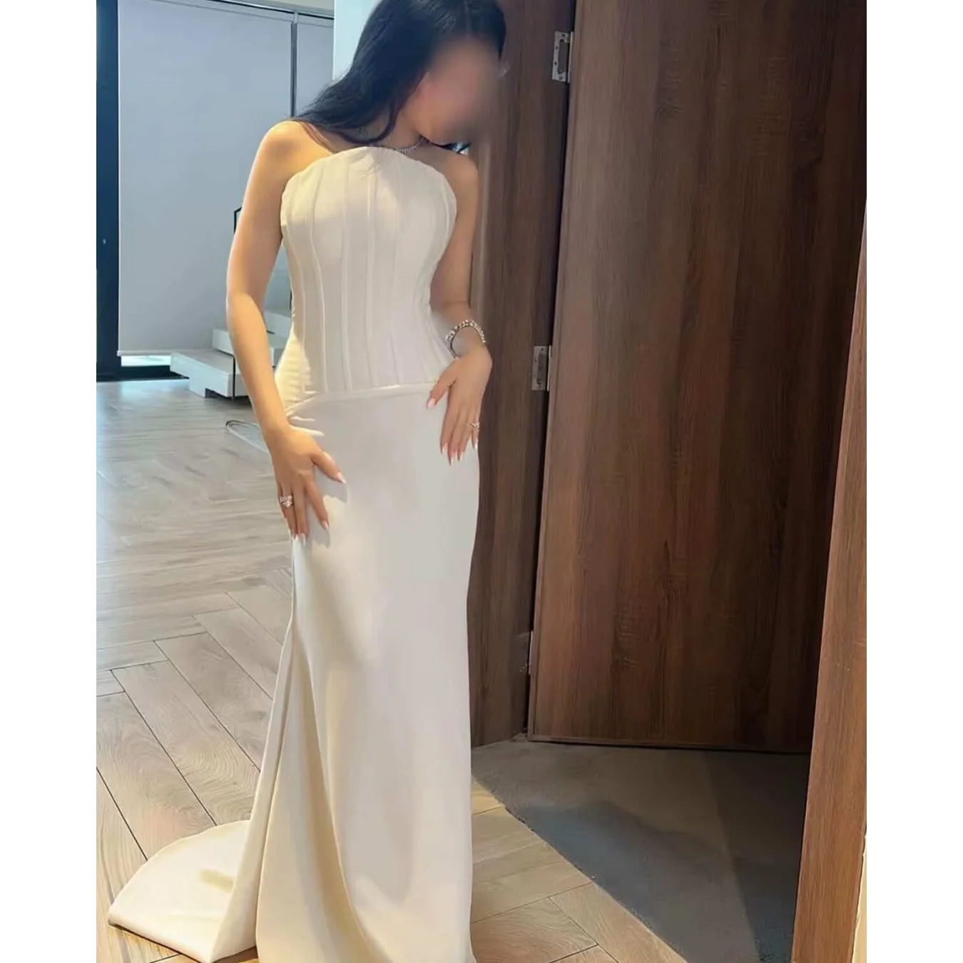 EDECPBM Satin Strapless Ivory Mermaid Evening Dress 2026 Prom Dress Elegant Formal Gowns Customized Women Luxury 2026 2026
EDECPBM Satin Strapless Ivory Mermaid Evening Dress 2026 Prom Dress Elegant Formal Gowns Customized Women Luxury 2026 2026