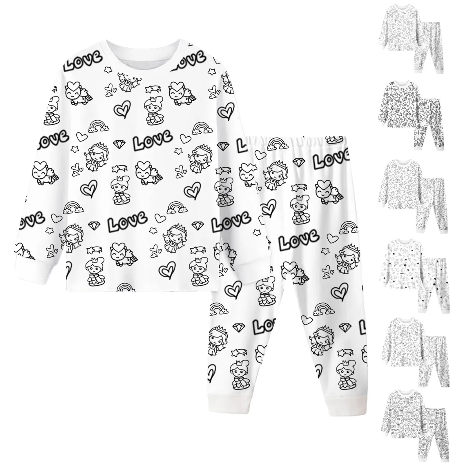 Valentine's Day DIY Pajamas Kids Sketch Colorful Pajama Set Kids Art Color Your Own Pajama Handicraft Toys DIY Crafts For Girls
Valentine's Day DIY Pajamas Kids Sketch Colorful Pajama Set Kids Art Color Your Own Pajama Handicraft Toys DIY Crafts For Girls