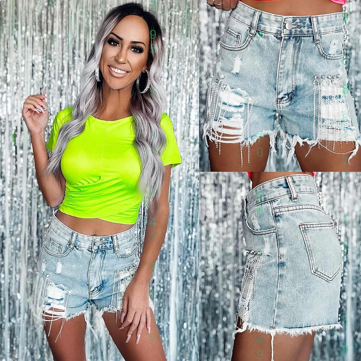 Denim Shorts Rhinestone Denim Shorts Fashion Casual Hot Pants Spring Summer
Denim Shorts Rhinestone Denim Shorts Fashion Casual Hot Pants Spring Summer