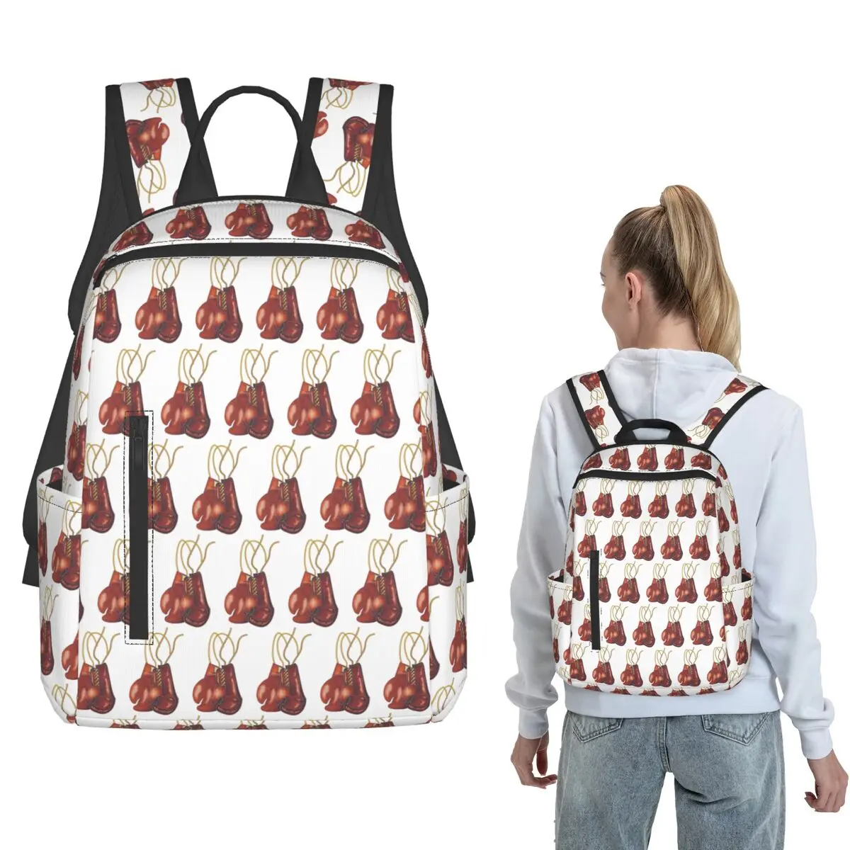 Boxing Gloves Old School Vintage Style Backpack Large Capacity Boys Girls BookBag School Bag Shoulder Bags for Men Women
Boxing Gloves Old School Vintage Style Backpack Large Capacity Boys Girls BookBag School Bag Shoulder Bags for Men Women