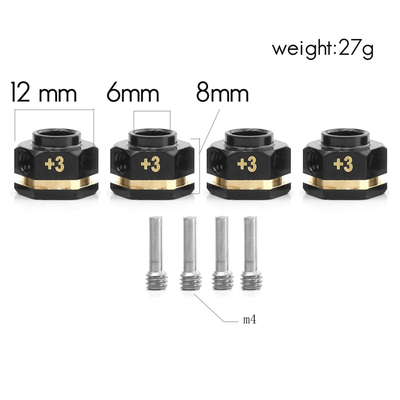 Superior Quality-4Pcs Brass Counterweight 12Mm Wheel Hex Hubs Extended Adapter For Traxxas TRX4 TRX6 1/10 RC Car Parts
Superior Quality-4Pcs Brass Counterweight 12Mm Wheel Hex Hubs Extended Adapter For Traxxas TRX4 TRX6 1/10 RC Car Parts