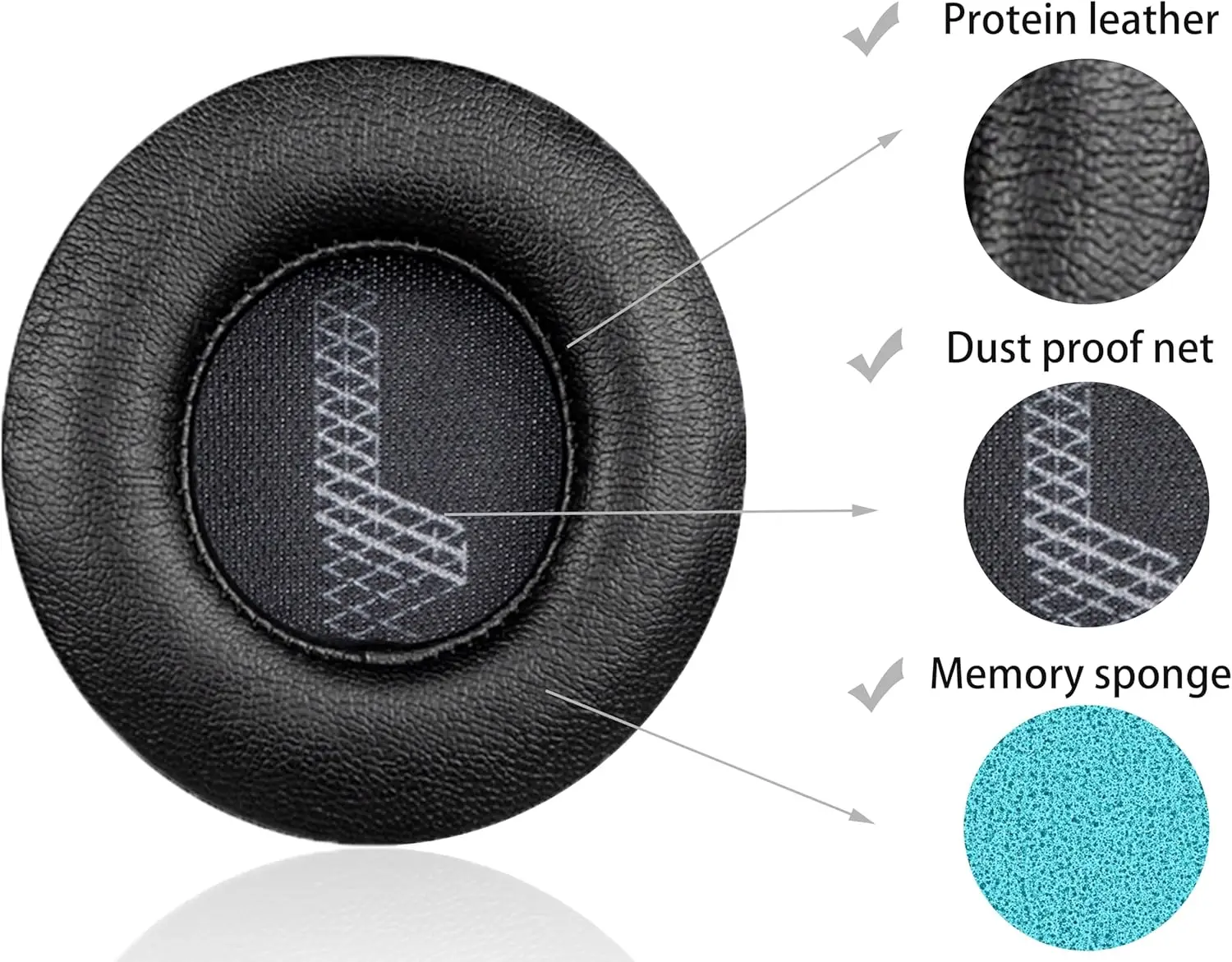 Earphone pads For JBL Live 400BT/Live 400BT On-Ear Wireless Headset Earmuff Earphone Sleeve Protein skin memory sponge 
Earphone pads For JBL Live 400BT/Live 400BT On-Ear Wireless Headset Earmuff Earphone Sleeve Protein skin memory sponge