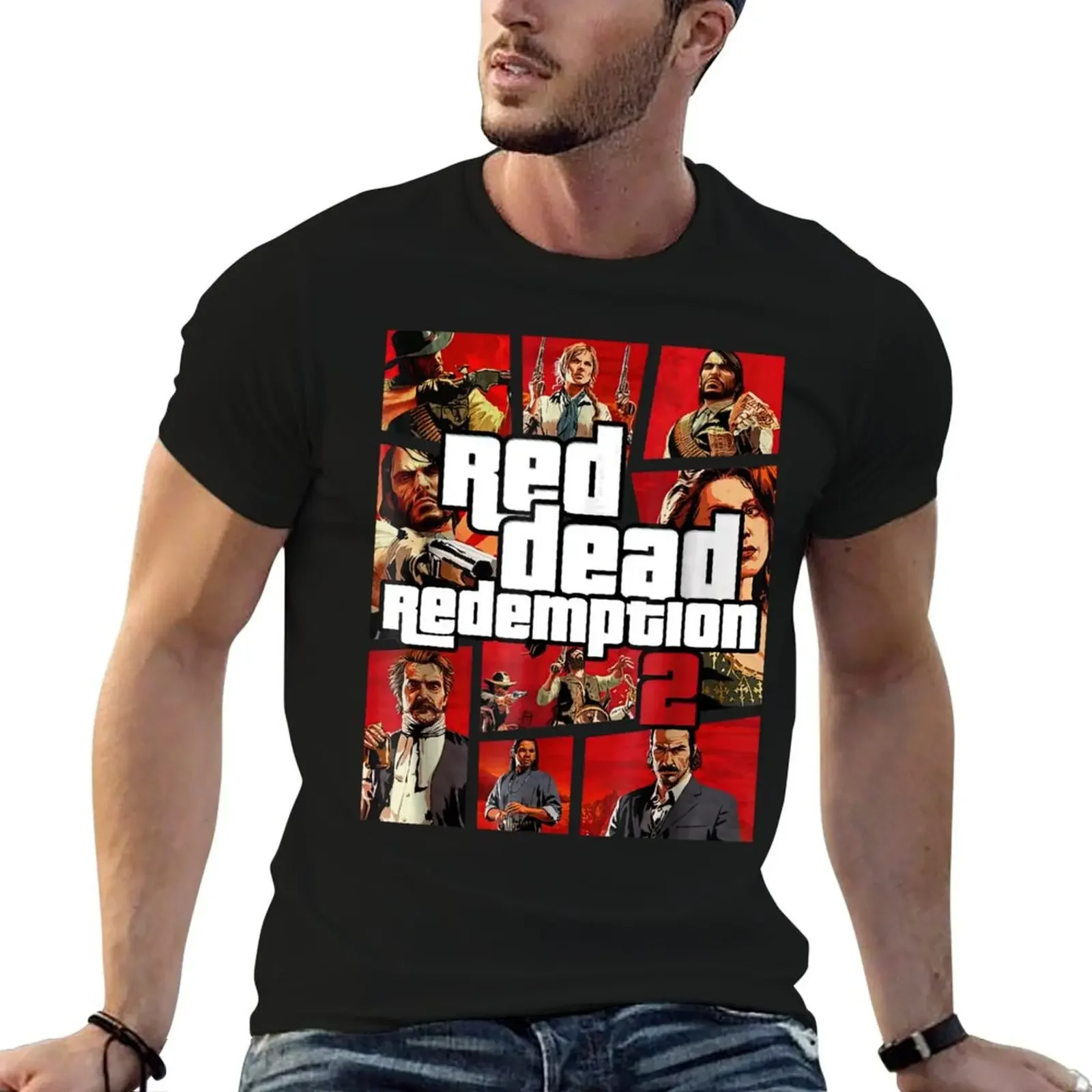 Red Dead Redemption red T-Shirt quick drying blanks clothing for men
Red Dead Redemption red T-Shirt quick drying blanks clothing for men