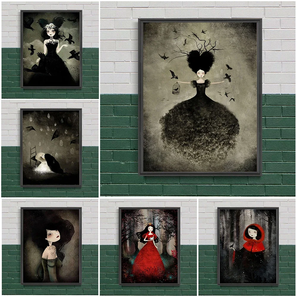 The Black Witch And Crow Queen Wall Art Canvas Painting Witchcraft Forest Black Magic Poster And Prints For Living Room Decor
The Black Witch And Crow Queen Wall Art Canvas Painting Witchcraft Forest Black Magic Poster And Prints For Living Room Decor