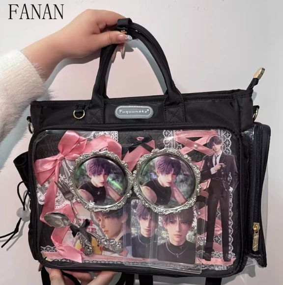 Lolita Style Double Shoulder Large Capacity Hand Bag Sweet and Cute 2025 New Womens Handbags Casual Elegant Top-Handle Bags
Lolita Style Double Shoulder Large Capacity Hand Bag Sweet and Cute 2025 New Womens Handbags Casual Elegant Top-Handle Bags