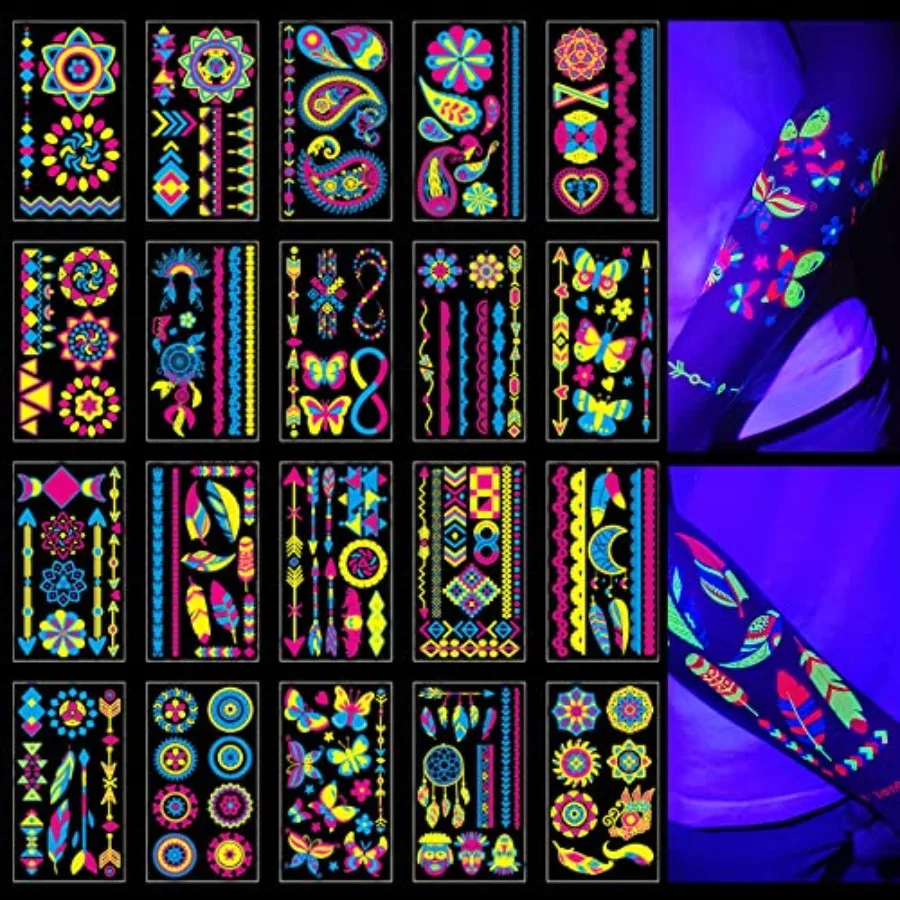 Glow in the Dark Tattoos 172 PCS Glow in the Dark Party Supplies, Neon Body Paint Be UV Blacklight Reactive Face Temporary Tatt
Glow in the Dark Tattoos 172 PCS Glow in the Dark Party Supplies, Neon Body Paint Be UV Blacklight Reactive Face Temporary Tatt