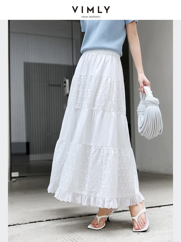 Van Ximan Cloud White Lyocell Splicing Lace Skirt Women's 2025 Spring New Drop Loose Umbrella Skirt A0298
Van Ximan Cloud White Lyocell Splicing Lace Skirt Women's 2025 Spring New Drop Loose Umbrella Skirt A0298