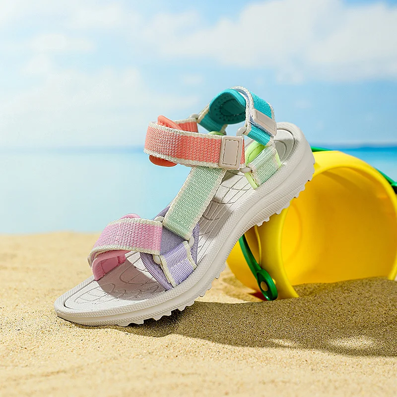 Fashion Colour Children 's Beach Sandals Anti-Slip Outdoor Sport Sandals Child Summer Sandals Flat Children Sandals Big Size 38
Fashion Colour Children 's Beach Sandals Anti-Slip Outdoor Sport Sandals Child Summer Sandals Flat Children Sandals Big Size 38
