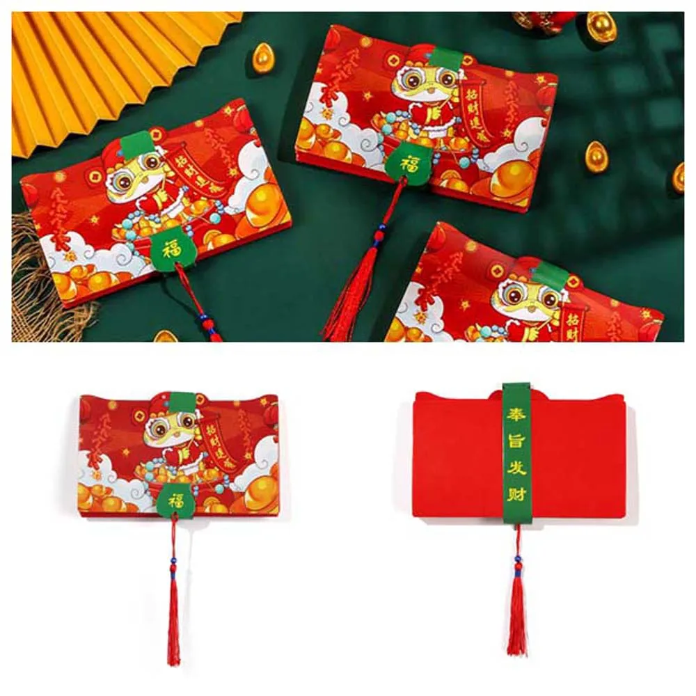 Складной красный конверт в китайском стиле со змеиным годом, утолщенный Hongbao, счастливый мешок для денег, кисточки, 6/10 слотов, новогодний красный пакет
Складной красный конверт в китайском стиле со змеиным годом, утолщенный Hongbao, счастливый мешок для денег, кисточки, 6/10 слотов, новогодний красный пакет