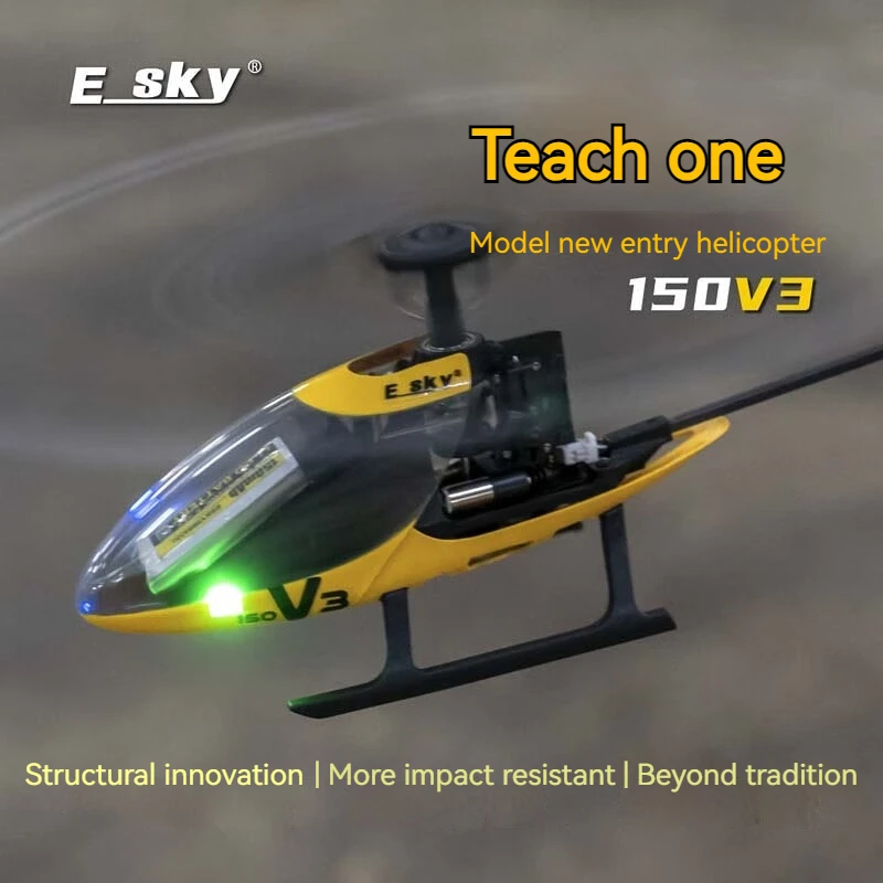 ESKY 150V3 teaches a remote-controlled helicopter model, children's toy, drop resistant mini single paddle practice helicopter
ESKY 150V3 teaches a remote-controlled helicopter model, children's toy, drop resistant mini single paddle practice helicopter
