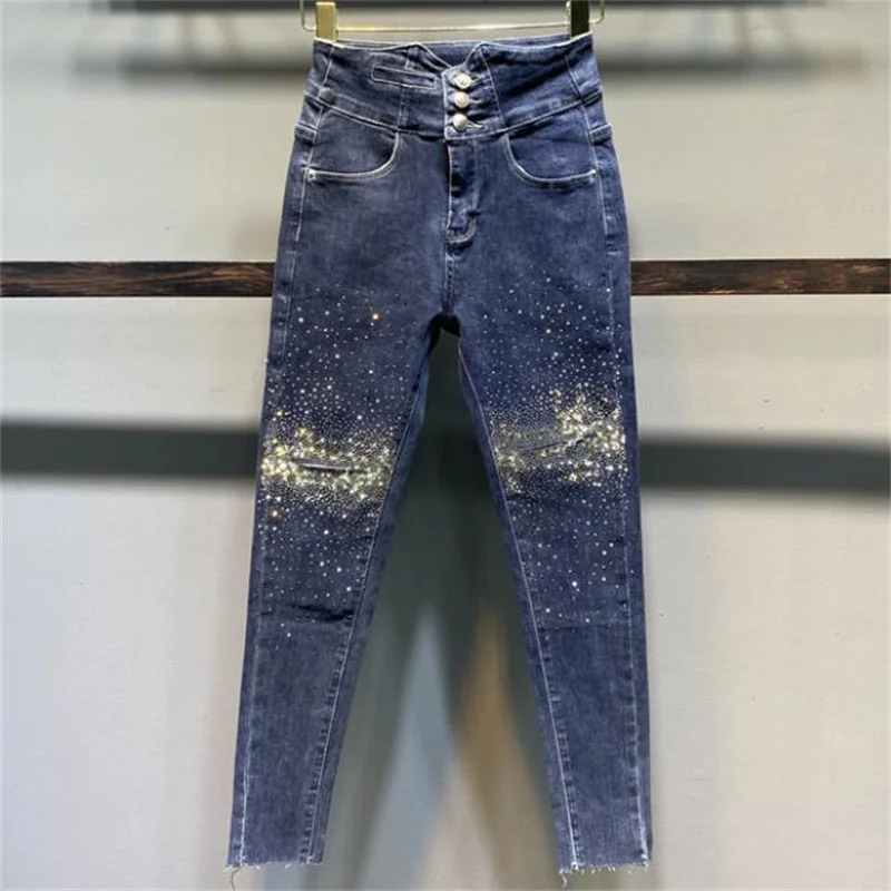 Ripped skinny jeans women's spring and autumn 2023 new high waist hot drill slim elastic tight pencil pants
Ripped skinny jeans women's spring and autumn 2023 new high waist hot drill slim elastic tight pencil pants