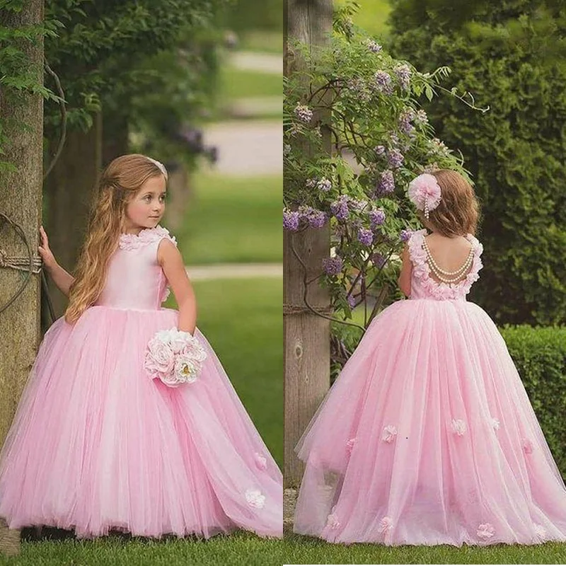 Elegant Ruffles Ball Gown Flower Girl Dresses Pink Appliques Kids Princess For wedding Pageant Gowns
Elegant Ruffles Ball Gown Flower Girl Dresses Pink Appliques Kids Princess For wedding Pageant Gowns