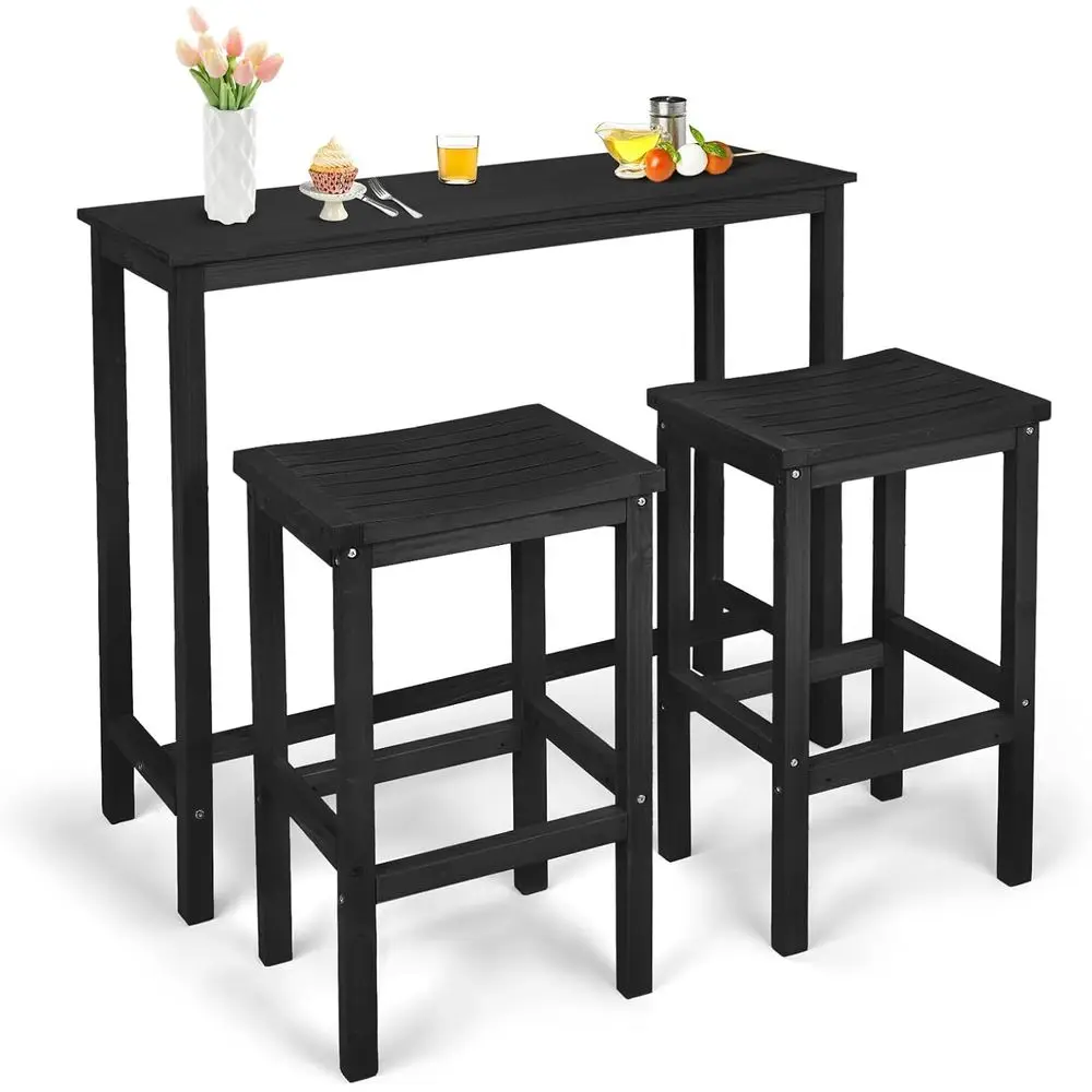 3-Piece ir Wood Outdoor Bar Table and Chairs Set, Outdoor Bar Height Table with 2 Bar Stools Patio Bistro Set or Garden Balcony
3-Piece ir Wood Outdoor Bar Table and Chairs Set, Outdoor Bar Height Table with 2 Bar Stools Patio Bistro Set or Garden Balcony