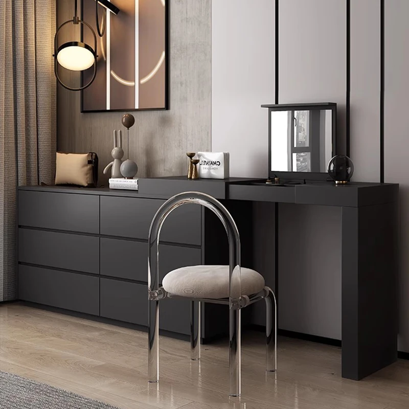 Black Large Vanity Table Bedroom Vintage Wood Mirror Desk Study Bedside Dressing Table Drawers Modern Vestidores Home Furniture
Black Large Vanity Table Bedroom Vintage Wood Mirror Desk Study Bedside Dressing Table Drawers Modern Vestidores Home Furniture