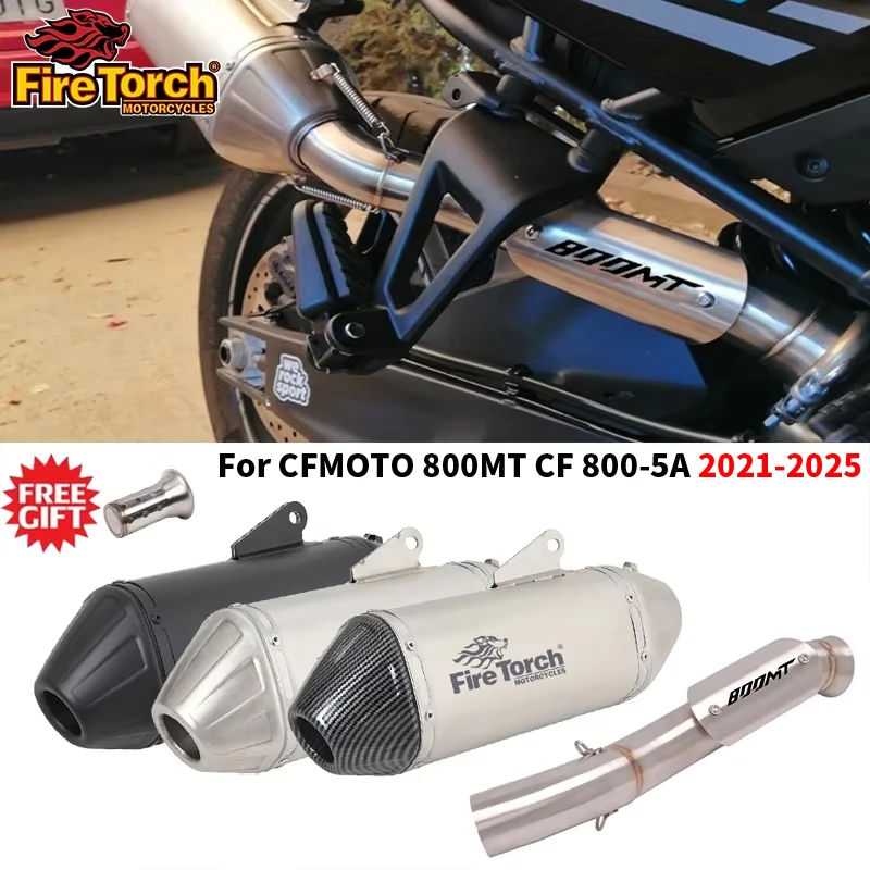 Motorcycle Exhaust Muffler Mid Link Pipe Full System Espace Moto modify Slip On For CFMOTO 800MT CF 800-5A 2021 - 2025
Motorcycle Exhaust Muffler Mid Link Pipe Full System Espace Moto modify Slip On For CFMOTO 800MT CF 800-5A 2021 - 2025