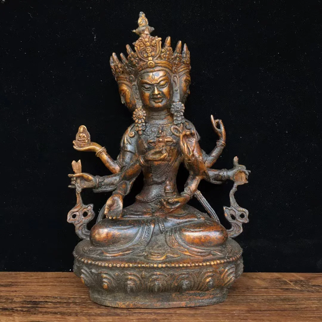 Редкая старая медная статуя Будды любви с тремя гранями и шестью руками, бесплатная доставка
Редкая старая медная статуя Будды любви с тремя гранями и шестью руками, бесплатная доставка