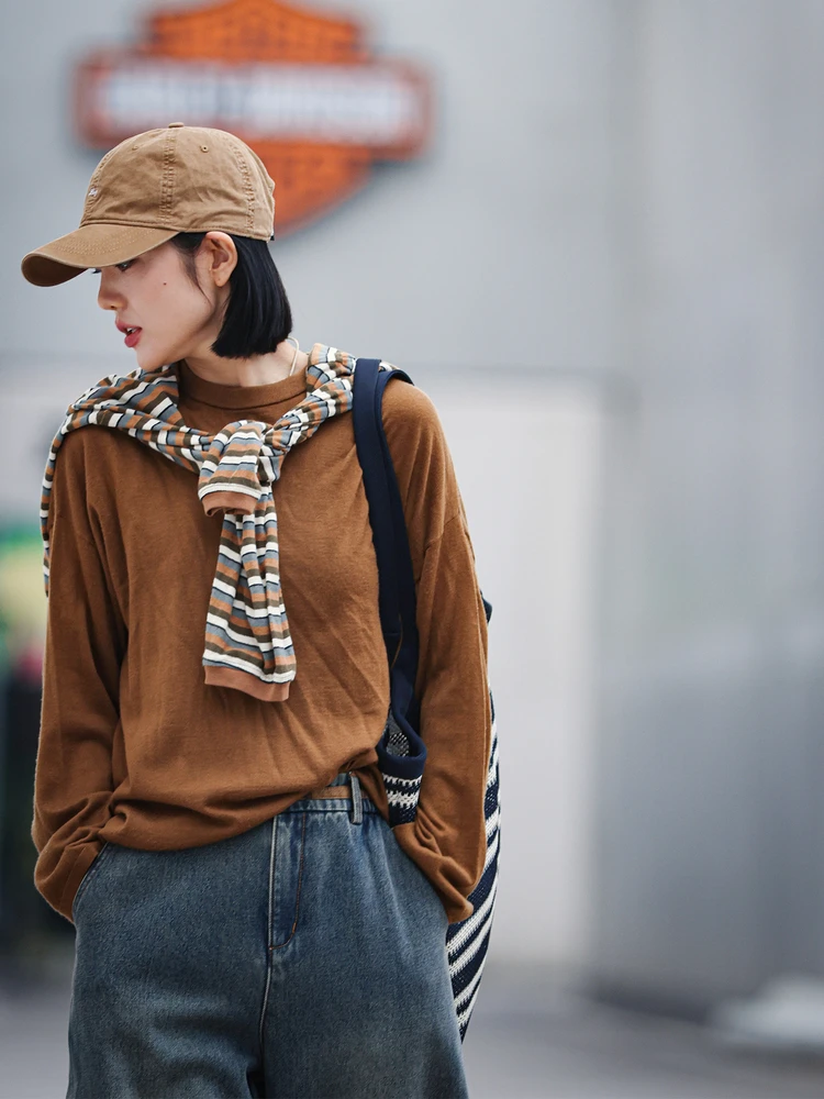 Full Wool Knitted Long Sve round Ne Pullover Loose oulder Fall Women's Top hine Waable Commute Sle Straight Cut
Full Wool Knitted Long Sve round Ne Pullover Loose oulder Fall Women's Top hine Waable Commute Sle Straight Cut