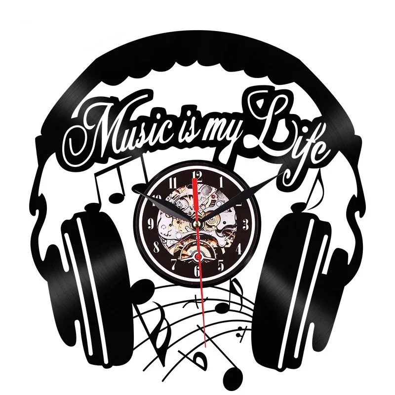 Music Life Silent Fashion Creative Black Rubber Wall Clock Living room instrument decoration Bedroom luminous quartz wall clocks
Music Life Silent Fashion Creative Black Rubber Wall Clock Living room instrument decoration Bedroom luminous quartz wall clocks