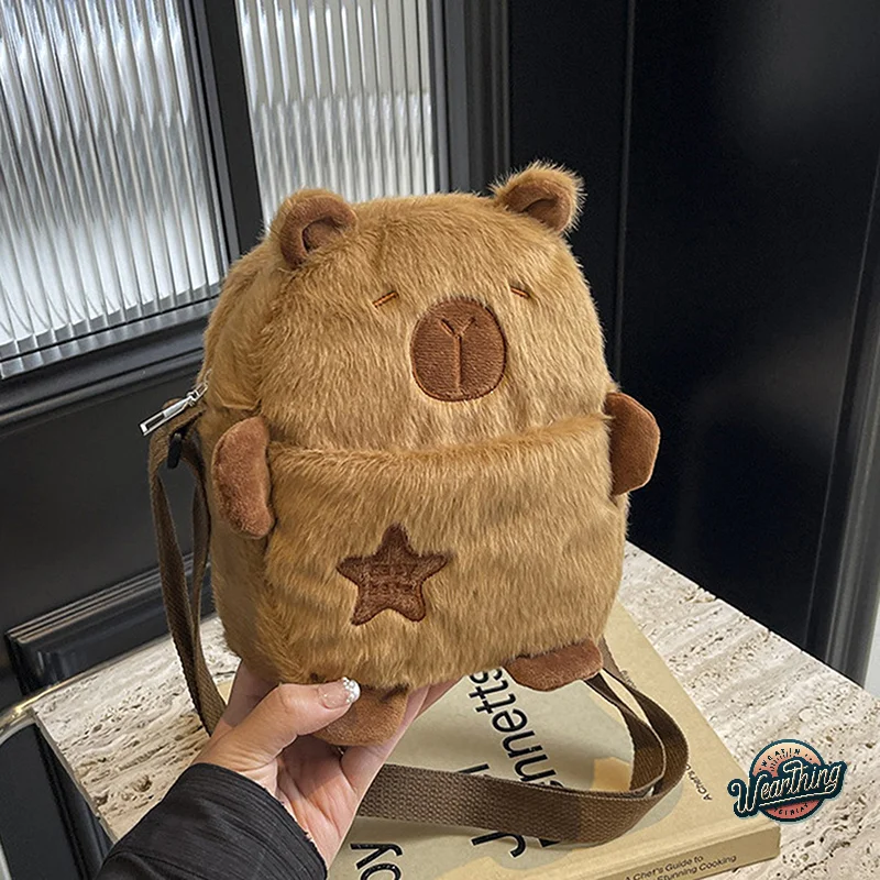 1PC Crossbody Bag Zipper Plush Mobile Phone Pouch Cute Cartoon Capybara Crossbody Bag Coin Purse Large Capacity Shoulder Bag
1PC Crossbody Bag Zipper Plush Mobile Phone Pouch Cute Cartoon Capybara Crossbody Bag Coin Purse Large Capacity Shoulder Bag