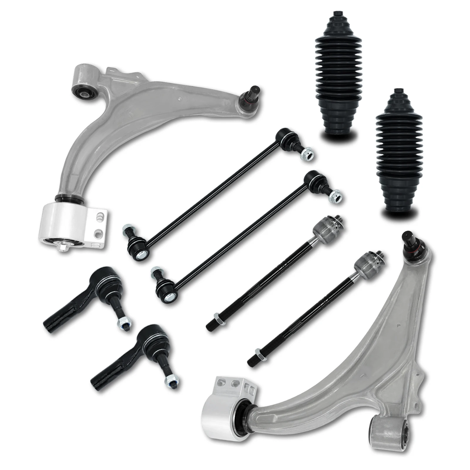 TOPICKSAP 10 PCs Front Control Arm w/Ball Joint & Sway Bar & Tie Rods Kit for 2011-16 Cruze/12-17 Verano
TOPICKSAP 10 PCs Front Control Arm w/Ball Joint & Sway Bar & Tie Rods Kit for 2011-16 Cruze/12-17 Verano