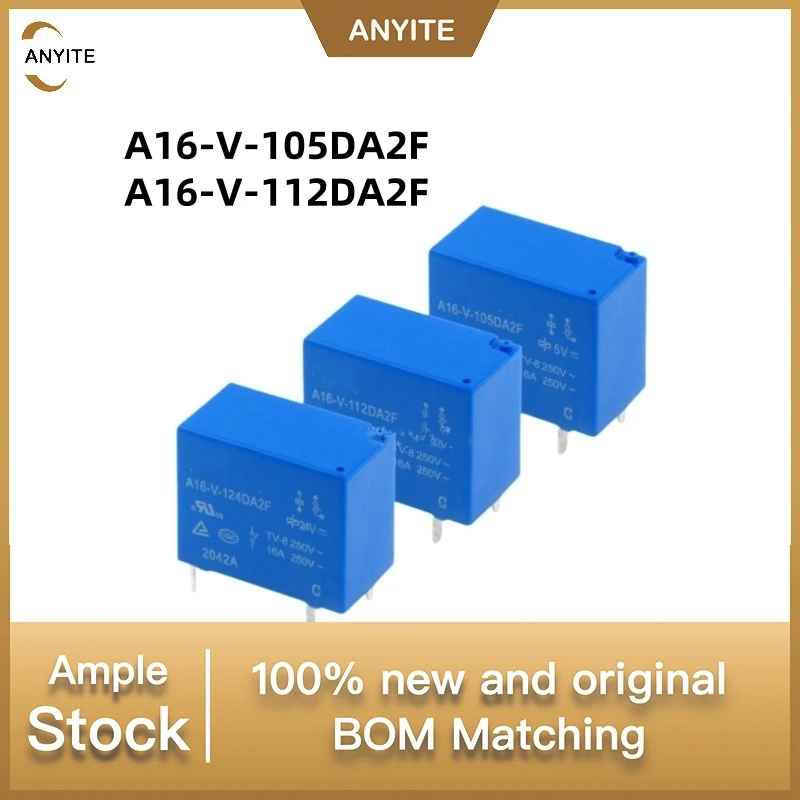 New 5Pcs/LOT NEW A16-V-105DA2F A16-V-112DA2F A16-V-124DA2F A16 V 105/112/124DA2F 5V 12V 24V 16A 4PIN
New 5Pcs/LOT NEW A16-V-105DA2F A16-V-112DA2F A16-V-124DA2F A16 V 105/112/124DA2F 5V 12V 24V 16A 4PIN