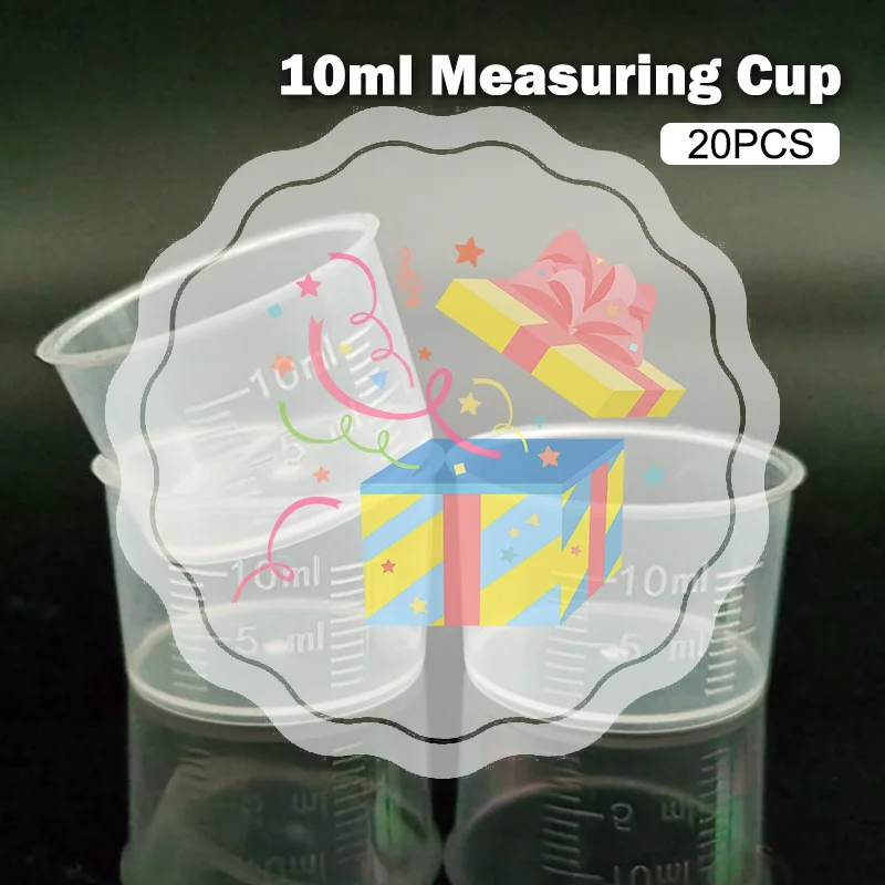 20Pcs 10ml Measuring Cup Clear Disposable Liquid Volumetric Measurement Cup Graduated Measure Beaker Kitchen Baking Tool
20Pcs 10ml Measuring Cup Clear Disposable Liquid Volumetric Measurement Cup Graduated Measure Beaker Kitchen Baking Tool