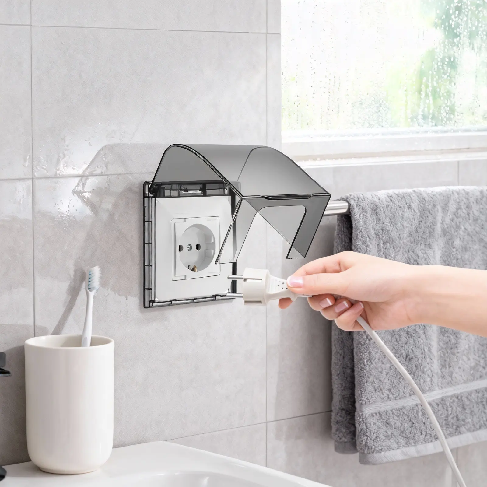 Waterproof Outlet Cover for 86-Type Sockets Transparent Wall Socket Protector Easy Install Electrical Safety Cover for Bathroom
Waterproof Outlet Cover for 86-Type Sockets Transparent Wall Socket Protector Easy Install Electrical Safety Cover for Bathroom