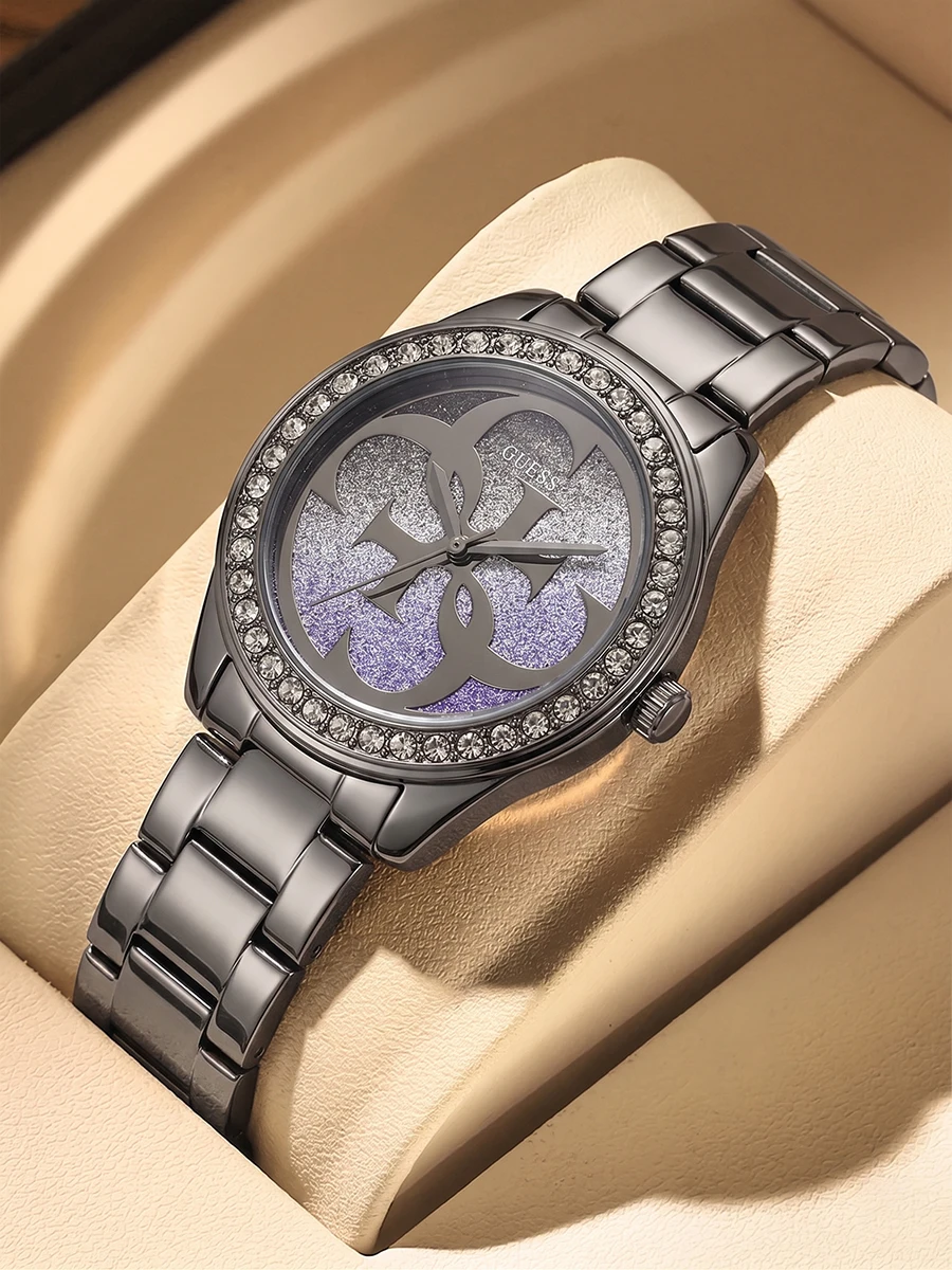 GUESS Lady's Glitter 4G Logo Gunmetal Full Steel Crystal Watch Quartz Edgy Elegant Chic Wristwatch Party Festival Friend Gift
GUESS Lady's Glitter 4G Logo Gunmetal Full Steel Crystal Watch Quartz Edgy Elegant Chic Wristwatch Party Festival Friend Gift