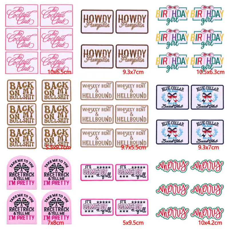 10PCS Wholesale Howdy Embroidery Patches For Clothing Thermoadhesive Patches Cartoon Letter Patch DIY Iron On Patches On Clothes
10PCS Wholesale Howdy Embroidery Patches For Clothing Thermoadhesive Patches Cartoon Letter Patch DIY Iron On Patches On Clothes