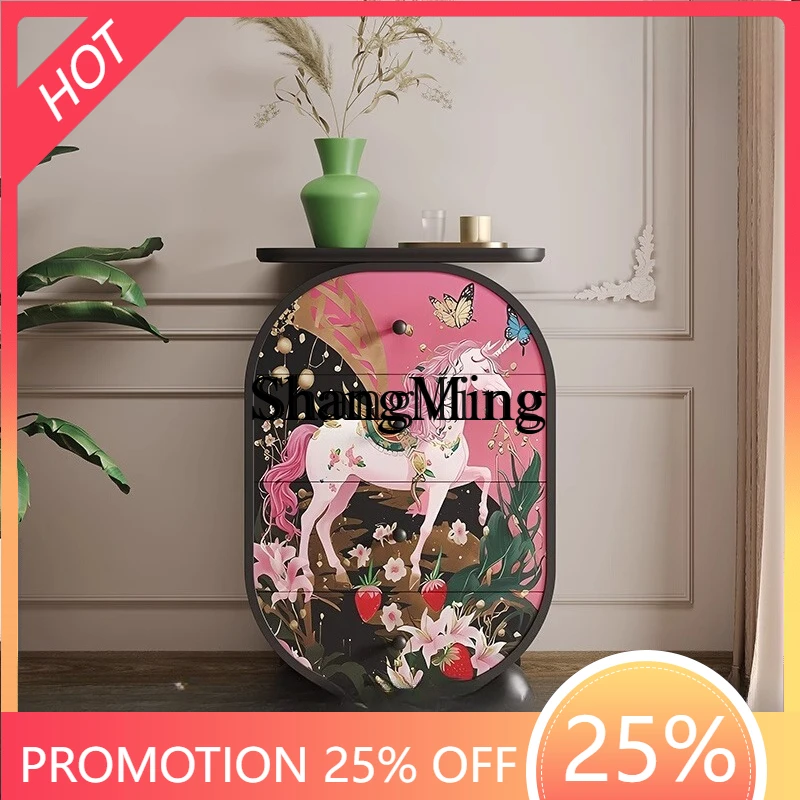 FG dopamine painted chest cabinet living room solid wood porch cabinet small apartment household bedroom locker
FG dopamine painted chest cabinet living room solid wood porch cabinet small apartment household bedroom locker