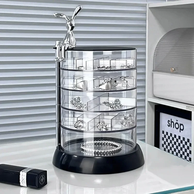 25 Jewelry Storage with Cover Rotating Portable Ring Earrings Necklace Round Organizer Display Acrylic Makeup Storage Rack Gift
25 Jewelry Storage with Cover Rotating Portable Ring Earrings Necklace Round Organizer Display Acrylic Makeup Storage Rack Gift