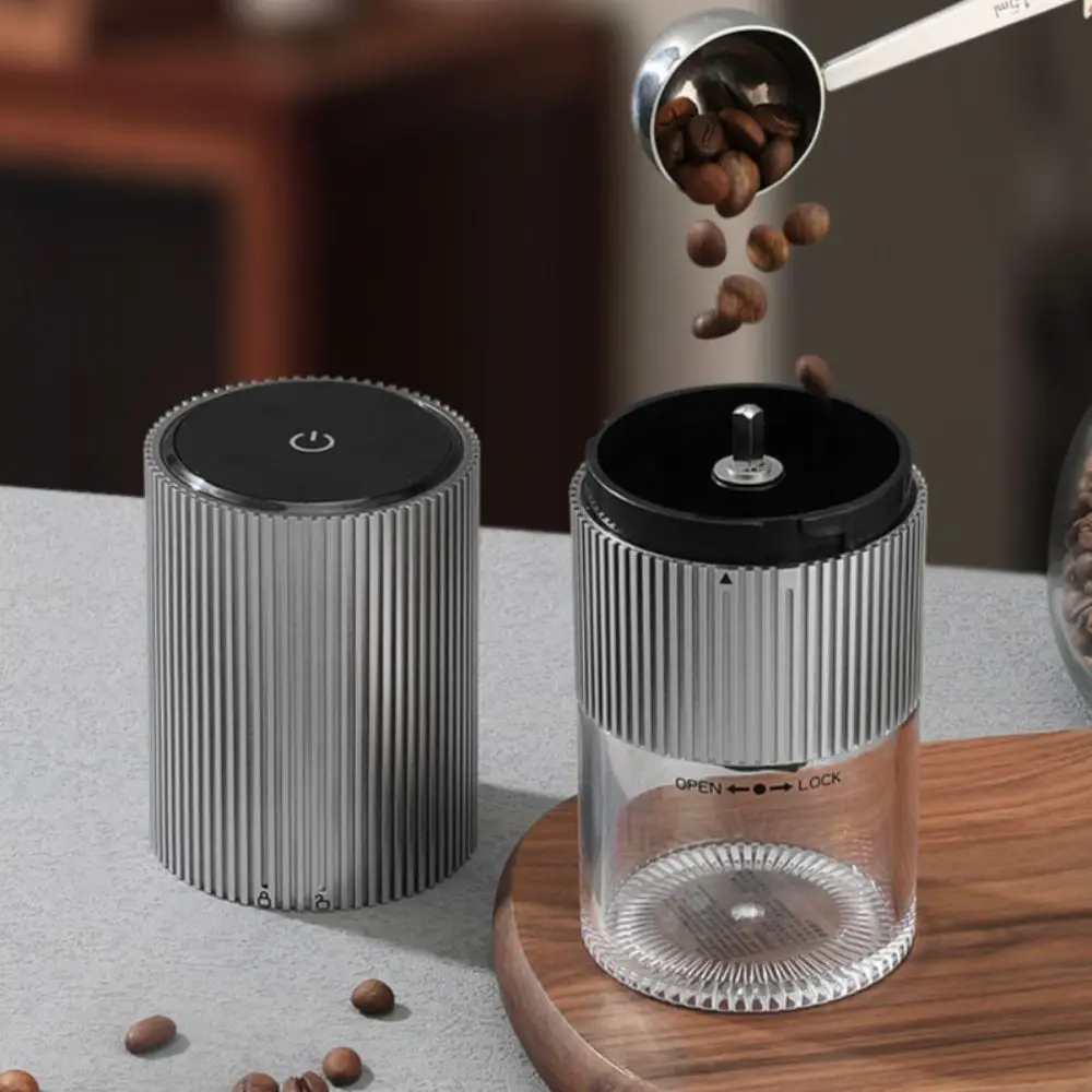 Strip Pattern Portable Coffee Grinder Ceramic Grinding Core Adjustable Coarseness Electric Coffee Bean Grinder Intelligent
Strip Pattern Portable Coffee Grinder Ceramic Grinding Core Adjustable Coarseness Electric Coffee Bean Grinder Intelligent