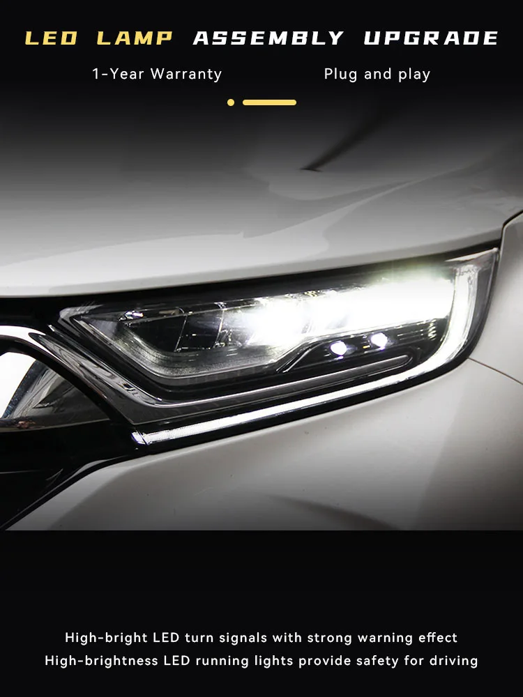 Автомобильные фары для Honda CRV 2017-2023, светодиодные фары, обновленный проектор, бифокальные линзы, аксессуары, передняя сигнальная лампа, инструмент
Автомобильные фары для Honda CRV 2017-2023, светодиодные фары, обновленный проектор, бифокальные линзы, аксессуары, передняя сигнальная лампа, инструмент