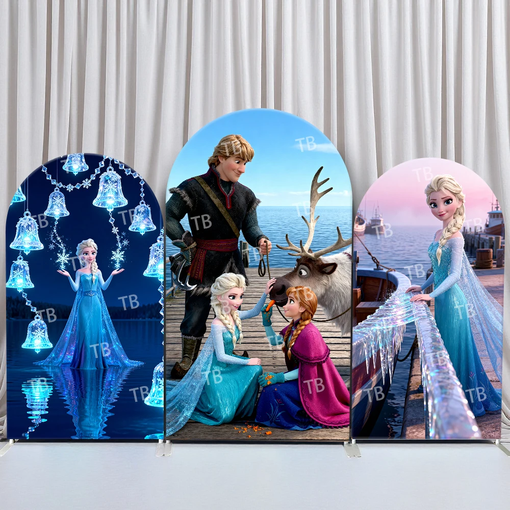 TB Frozen Arch Backdrop Cover Birthday & Baby Shower Harbor Bell Interaction Theme with Elsa Anna Kristoff for Kids Photo Booth
TB Frozen Arch Backdrop Cover Birthday & Baby Shower Harbor Bell Interaction Theme with Elsa Anna Kristoff for Kids Photo Booth
