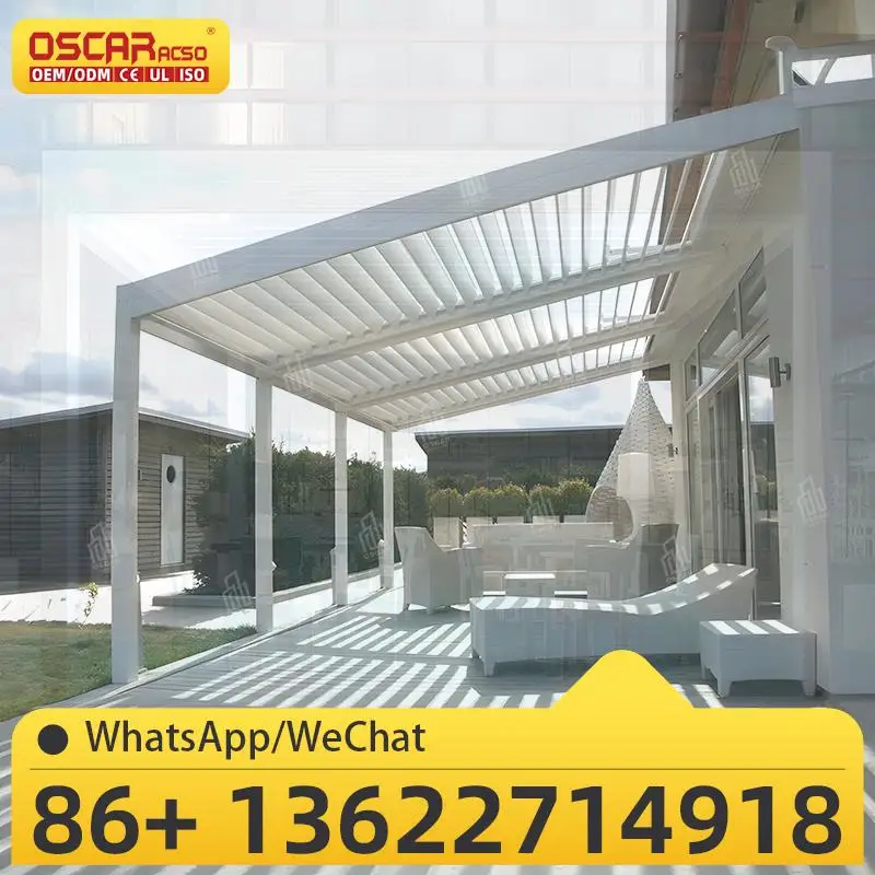 Motorized Aluminium Pergola with Louvre and LED Light for Patio Garden Balcony Outdoor Shading pergola
Motorized Aluminium Pergola with Louvre and LED Light for Patio Garden Balcony Outdoor Shading pergola