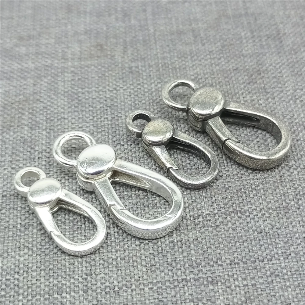 2pcs of 925 Sterling Silver Hinged Ring Push Clasps for Bracelet Necklace Holder
2pcs of 925 Sterling Silver Hinged Ring Push Clasps for Bracelet Necklace Holder